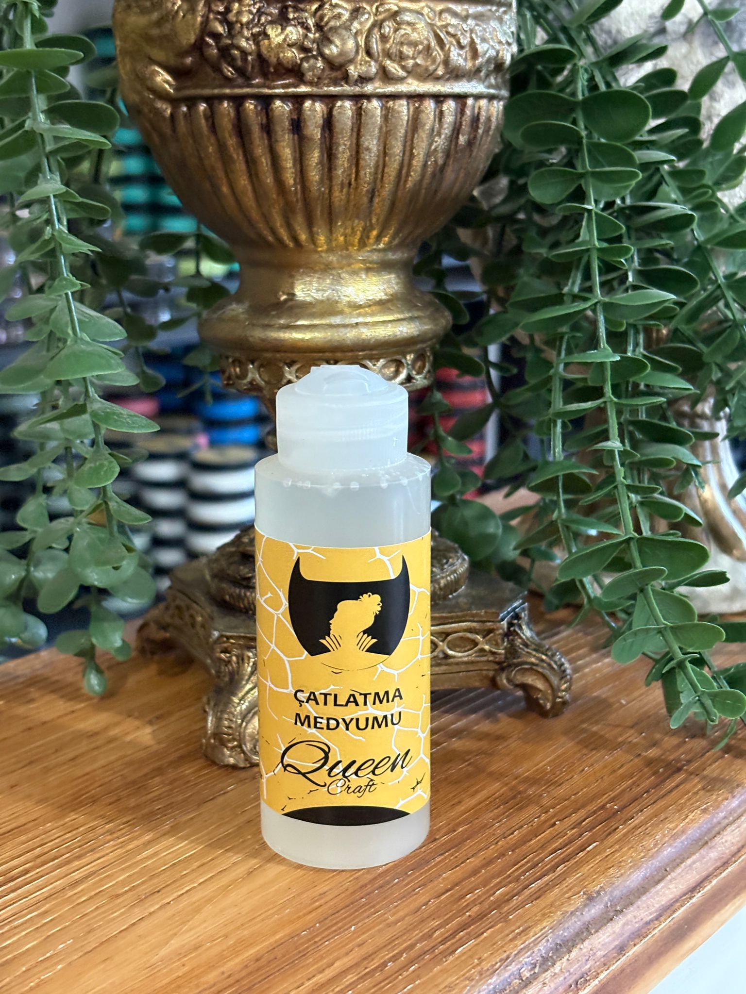 QUEEN CRAFT ÇATLATMA MEDYUMU 120 ML 1 QUEEN CRAFT ÇATLATMA MEDYUMU 120 ML