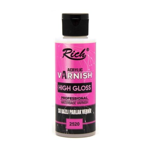 Rich Su Bazlı High Gloss Parlak Vernik 120cc