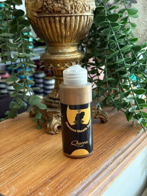 QUEEN CRAFT DİAMOND METALİK SERİ 120 ML-ANTİK GOLD