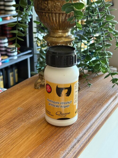 QUEEN CRAFT KENDİNDEN VERNİKLİ BOYA 260 ML-BEYAZ