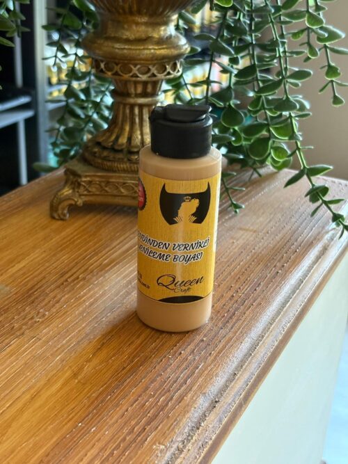 QUEEN CRAFT KENDİNDEN VERNİKLİ BOYA 120 ML-BİSKÜVİ