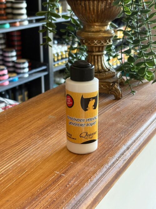 QUEEN CRAFT KENDİNDEN VERNİKLİ BOYA 120 ML-BEYAZ