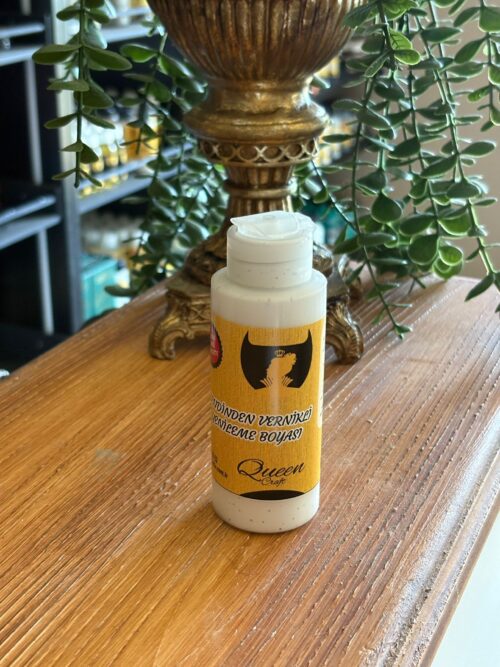 QUEEN CRAFT KENDİNDEN VERNİKLİ BOYA 120 ML-KIRIK BEYAZ
