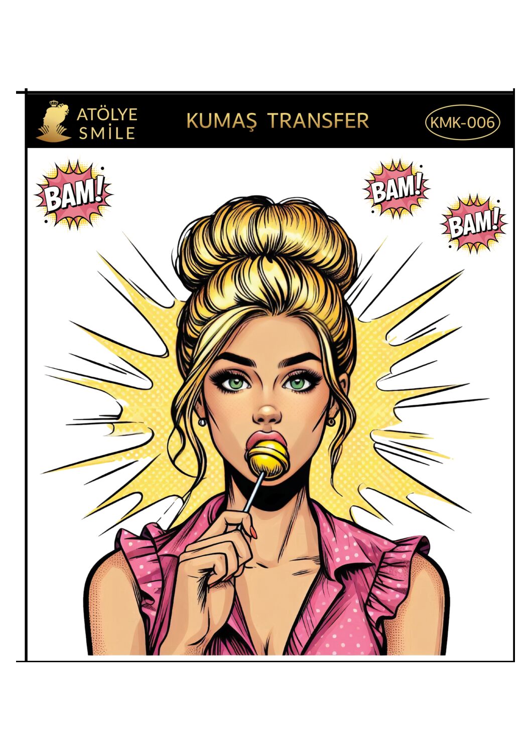 ATÖLYE SMİLE KUMAŞ TRANSFER-KMK006