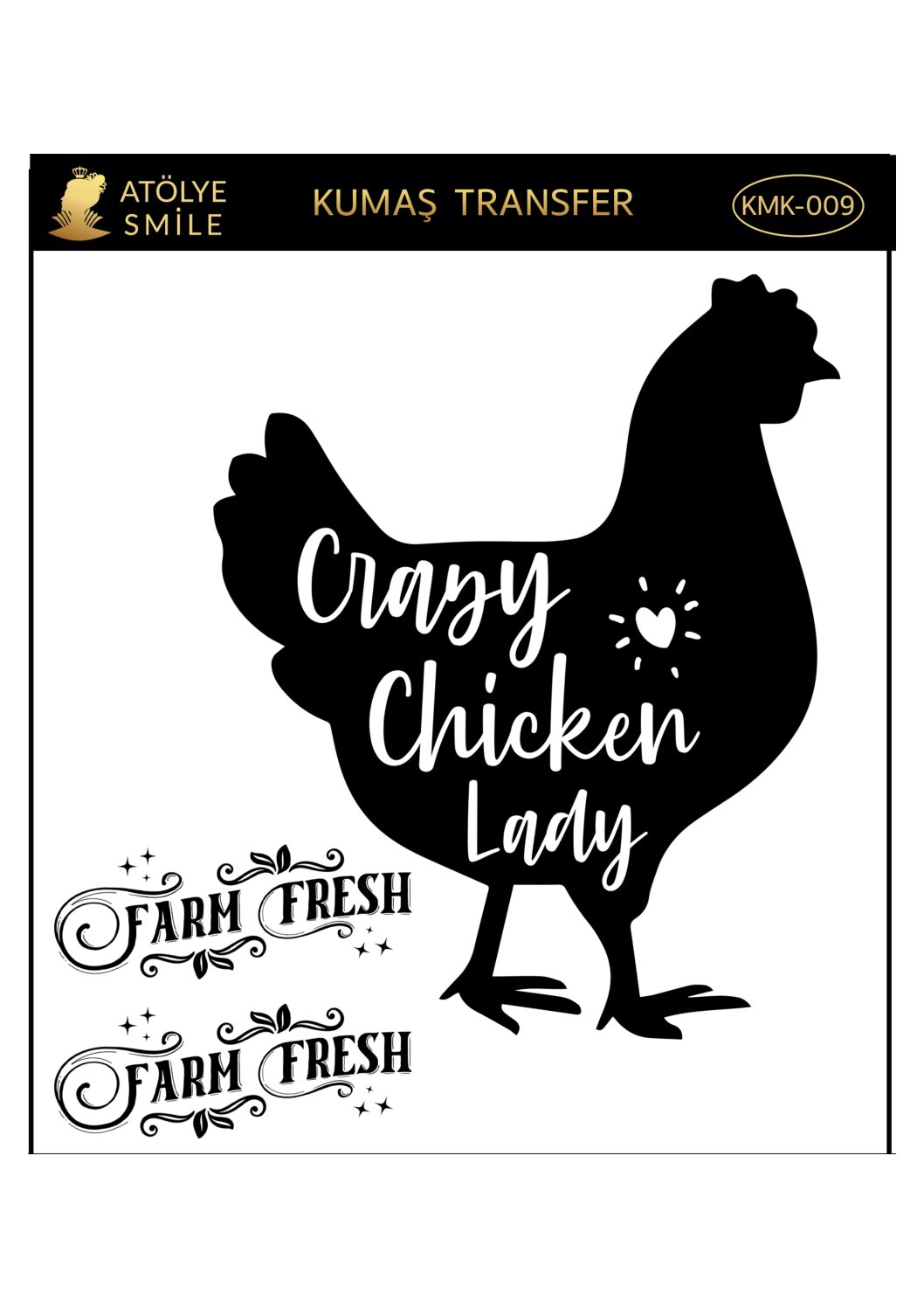 ATÖLYE SMİLE KUMAŞ TRANSFER-KMK009