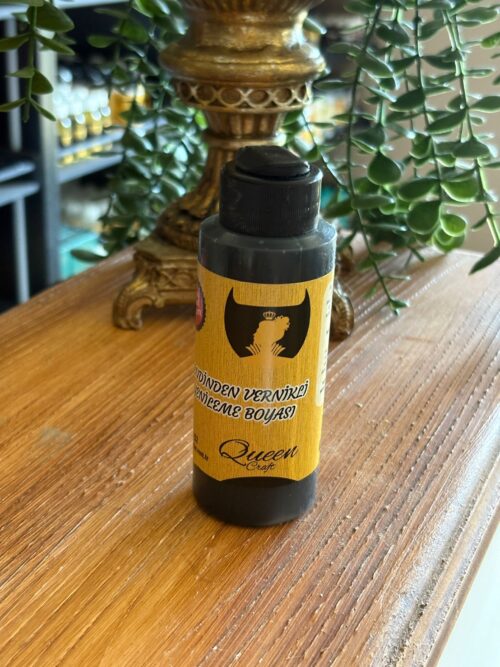 QUEEN CRAFT KENDİNDEN VERNİKLİ BOYA 120 ML-SİYAH