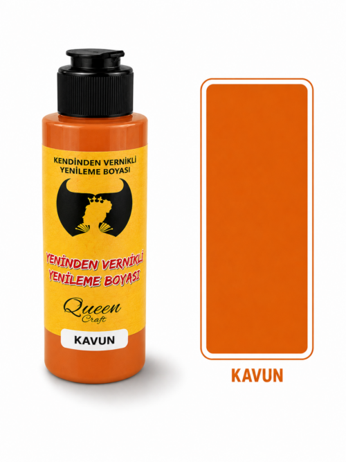 QUEEN CRAFT KENDİNDEN VERNİKLİ BOYA 120 ML-KAVUN