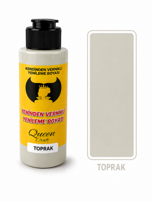 QUEEN CRAFT KENDİNDEN VERNİKLİ BOYA 120 ML-TOPRAK