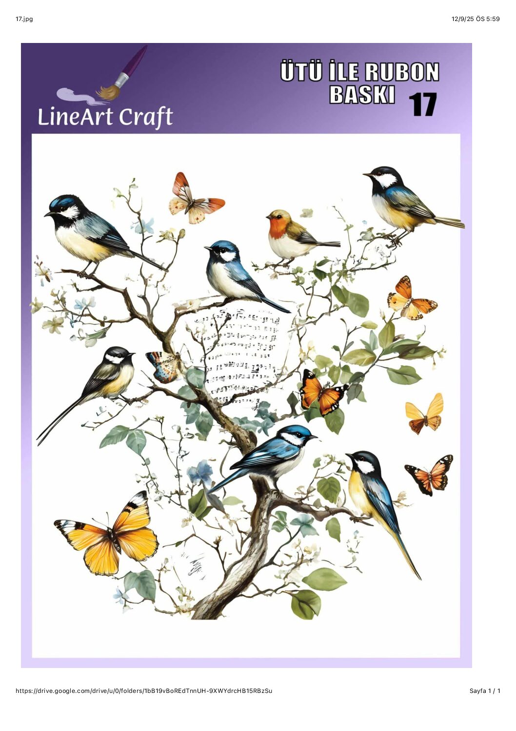 LİNEART ÜTÜ TRANSFER LNT 17