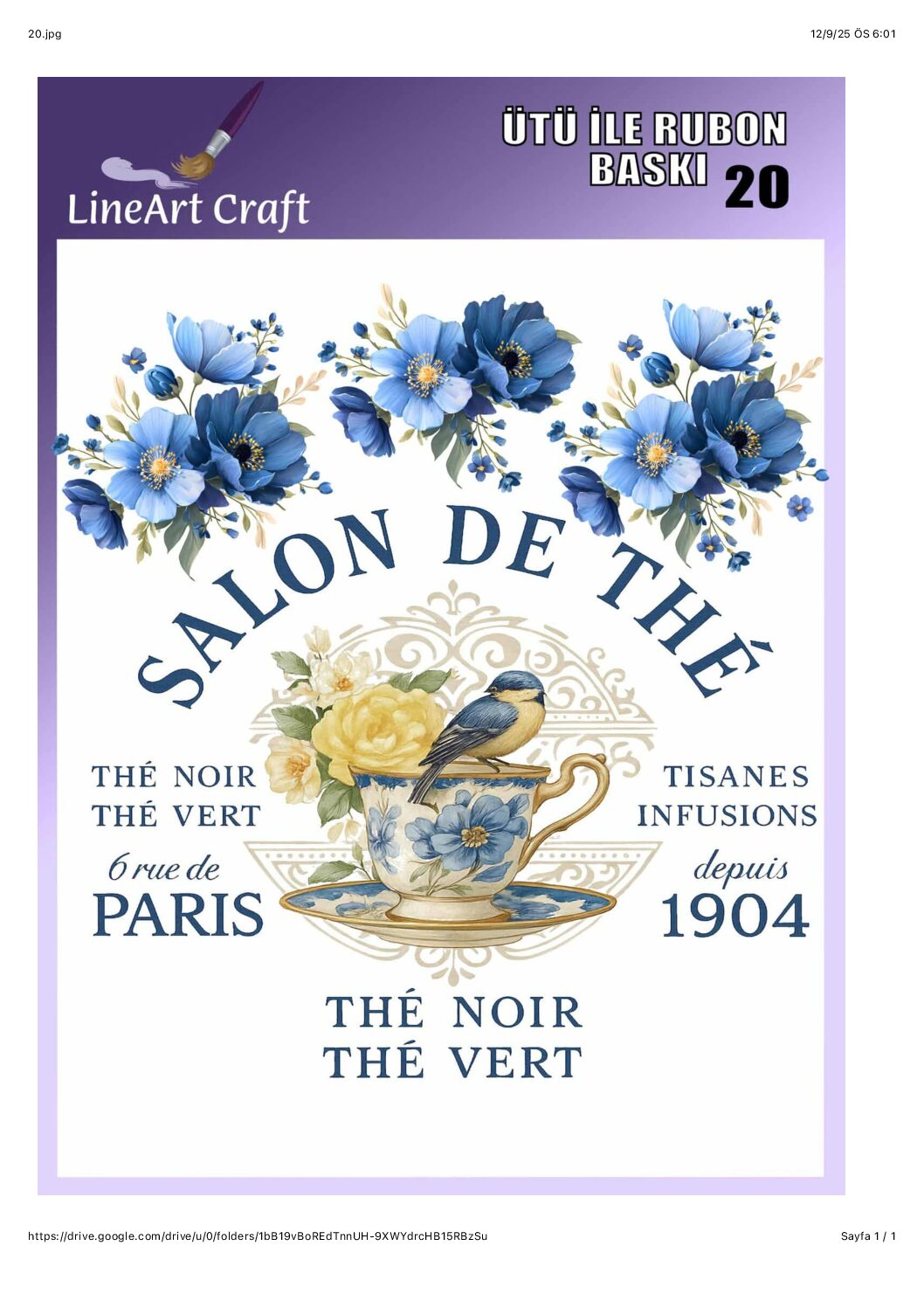 LİNEART ÜTÜ TRANSFER LNT 20