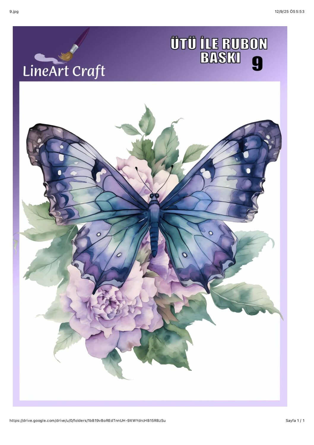 LİNEART ÜTÜ TRANSFER LNT 9