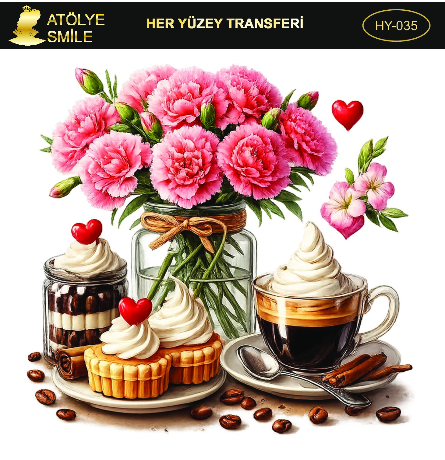 ATÖLYE SMİLE HER YÜZEY TRANSFER HY-035