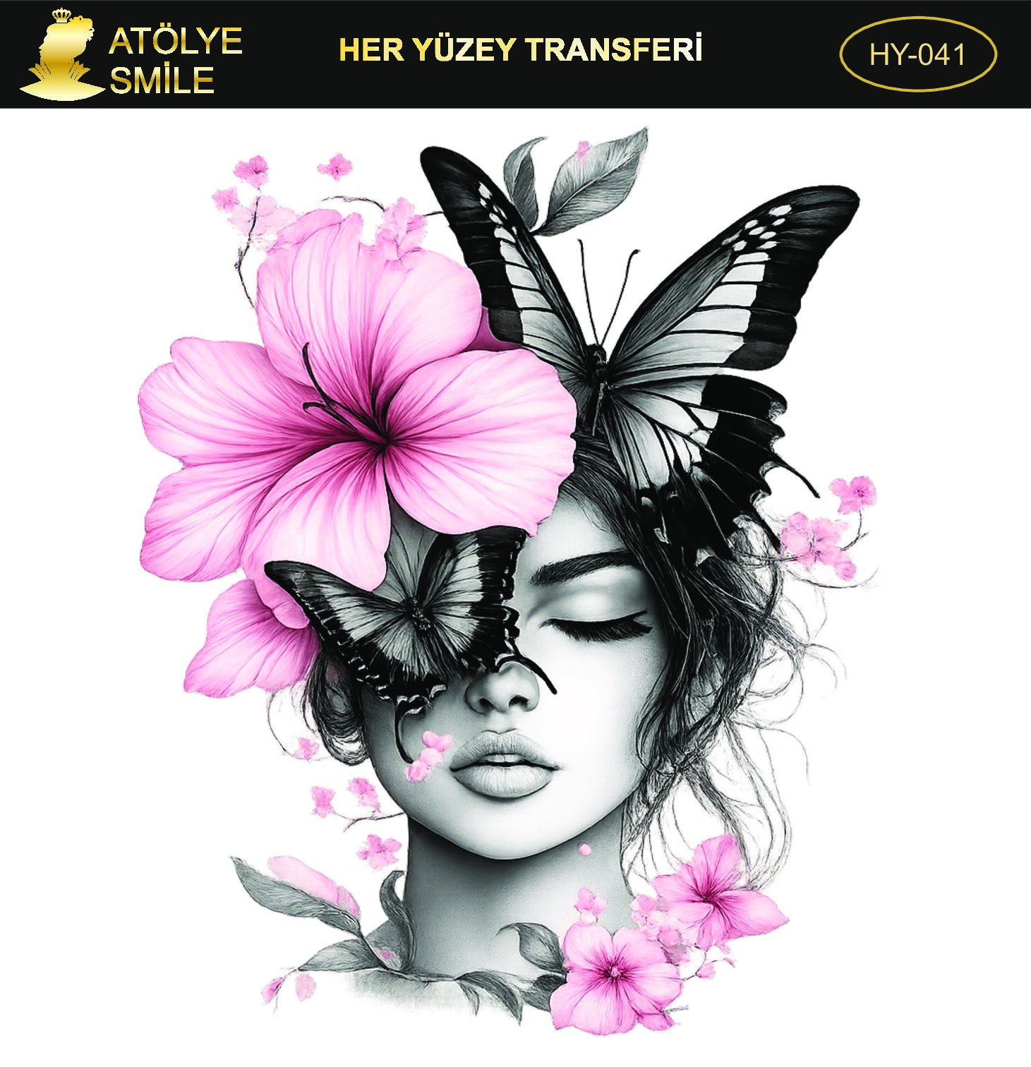 ATÖLYE SMİLE HER YÜZEY TRANSFER HY-041
