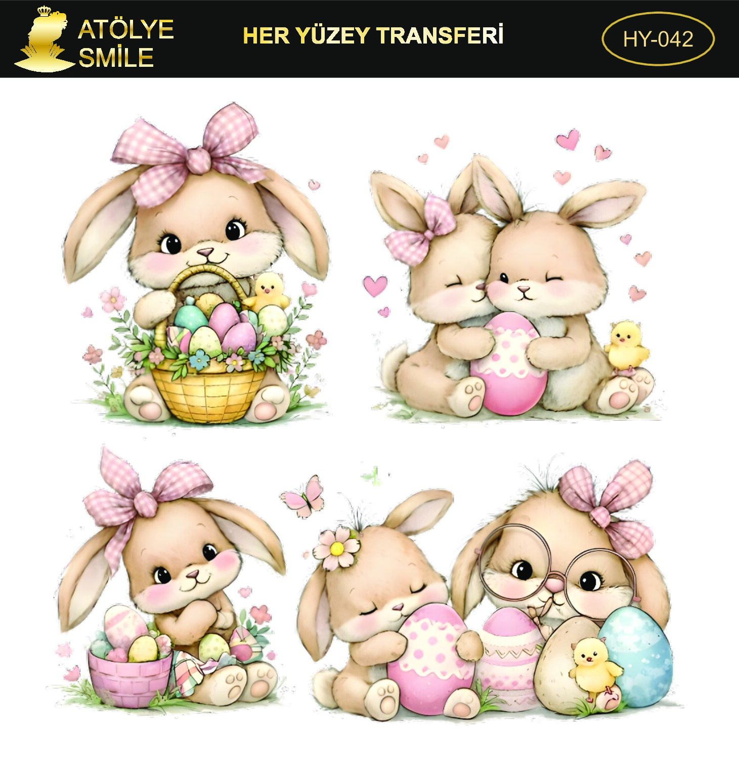 ATÖLYE SMİLE HER YÜZEY TRANSFER HY-042