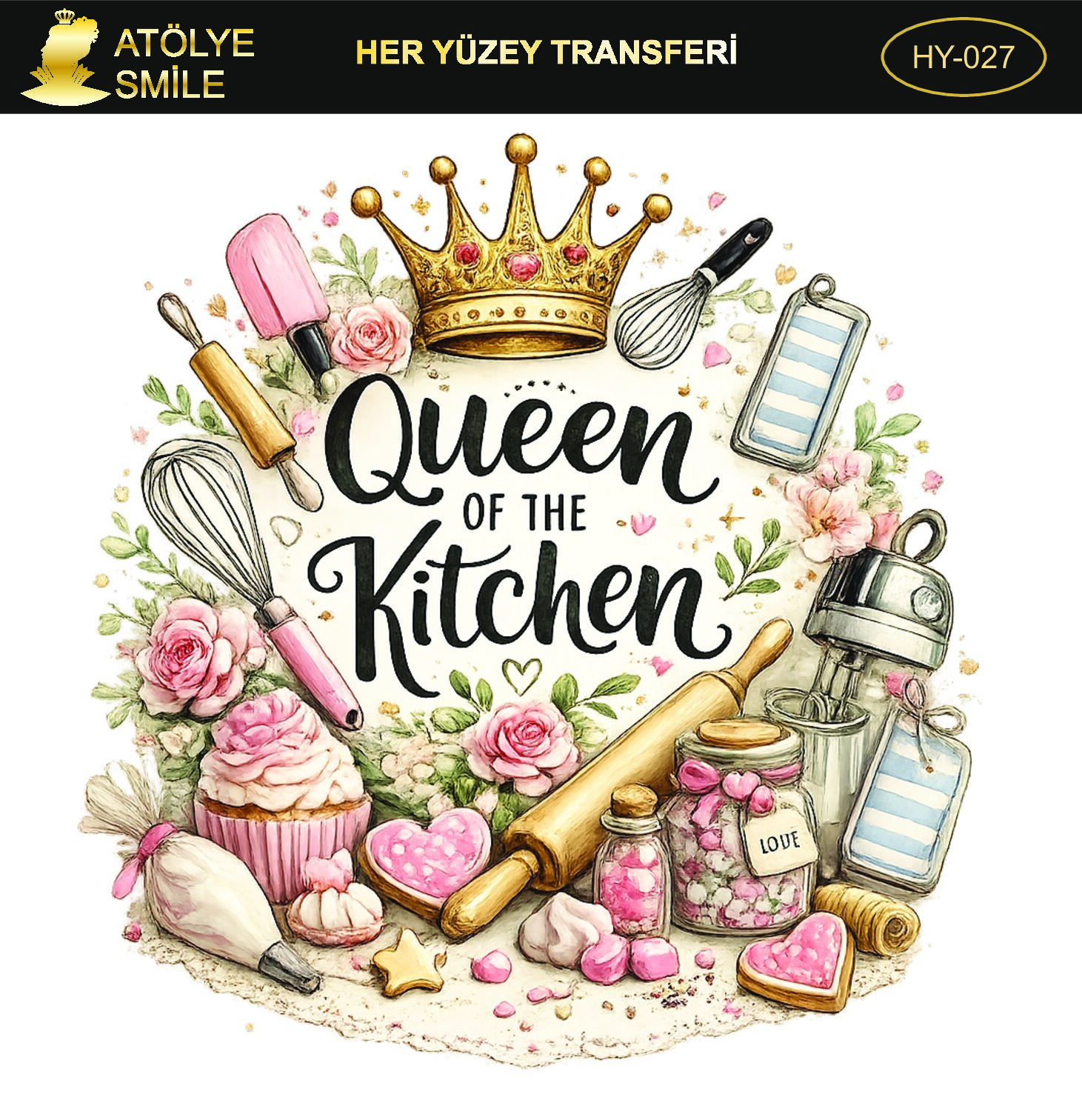 ATÖLYE SMİLE HER YÜZEY TRANSFER HY-027