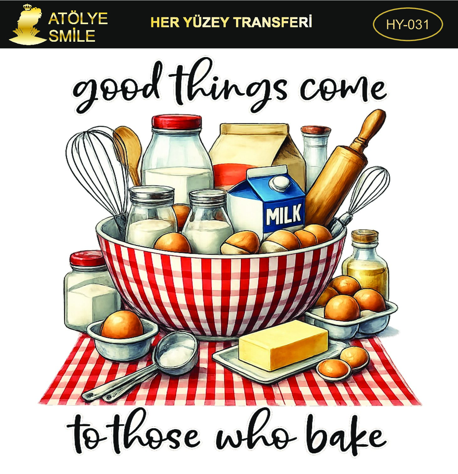 ATÖLYE SMİLE HER YÜZEY TRANSFER HY-031