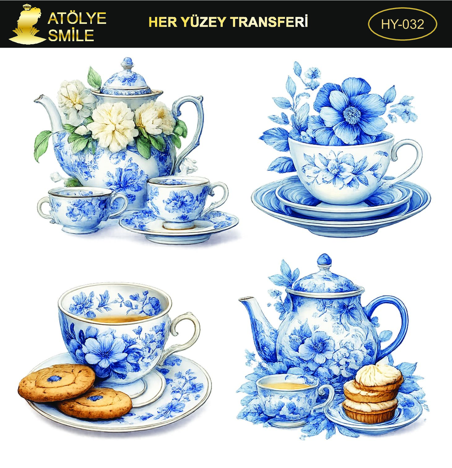 ATÖLYE SMİLE HER YÜZEY TRANSFER HY-032