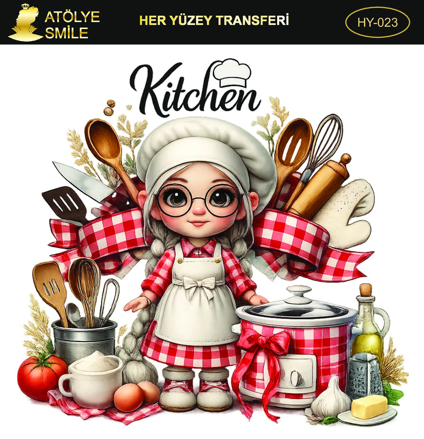 ATÖLYE SMİLE HER YÜZEY TRANSFER HY-023