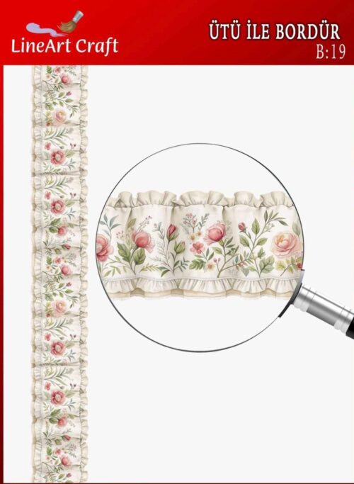 ÜTÜ İLE BORDÜR TRANSFER(5X150 CM)-B19