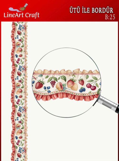 ÜTÜ İLE BORDÜR TRANSFER(5X150 CM)-B25