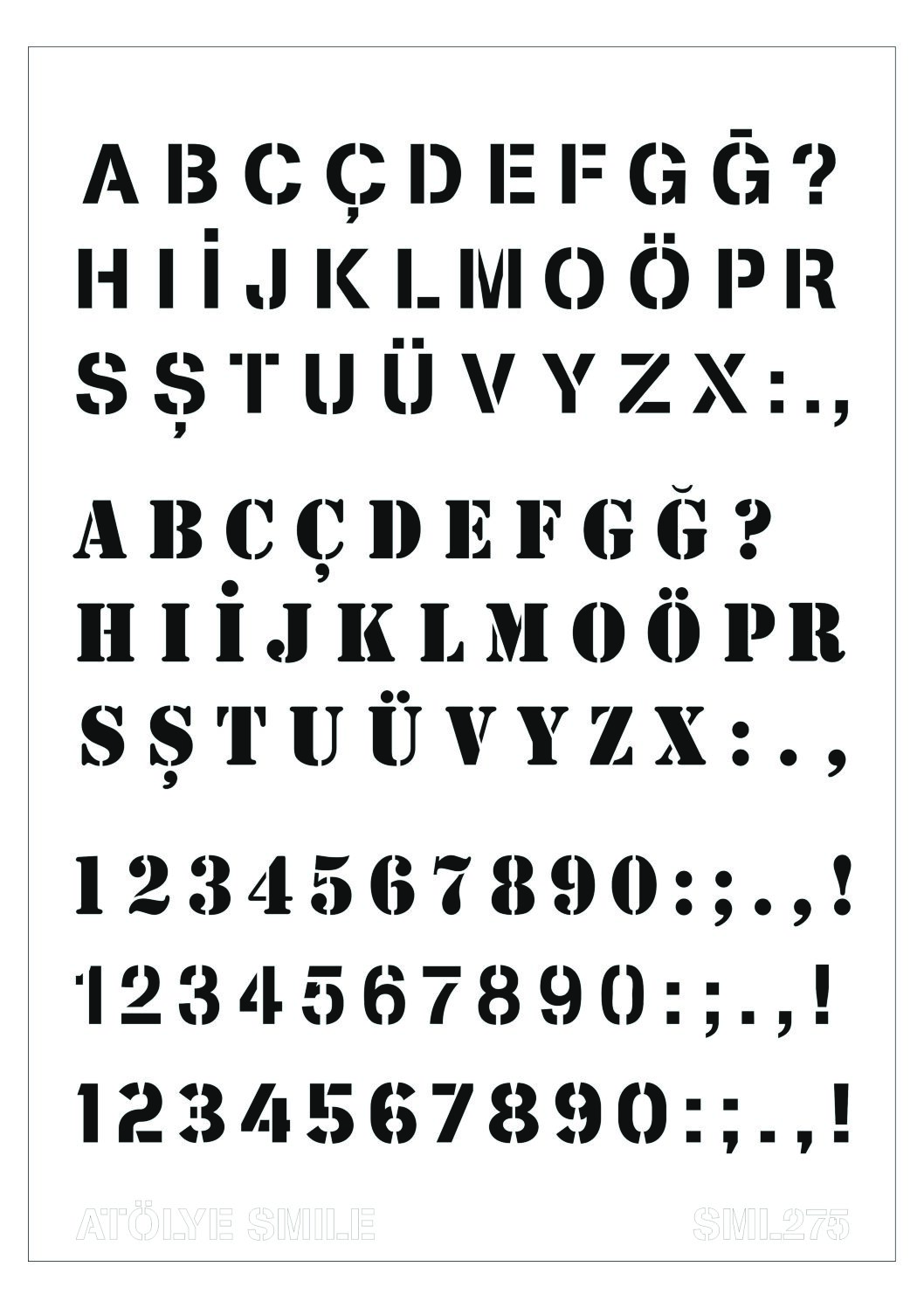 ATÖLYE SMİLE STENCİL SML-275