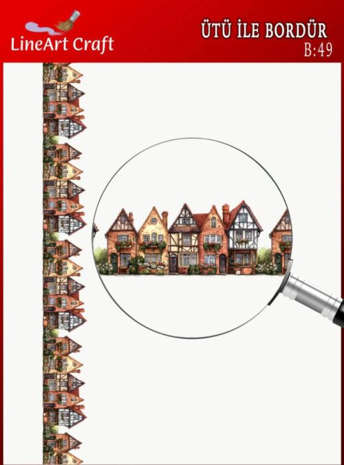 ÜTÜ İLE BORDÜR TRANSFER(5X150 CM)-B49