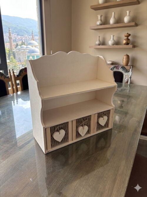 MASİF HASIR ÜÇ ÇEKMECELİ DOLAP