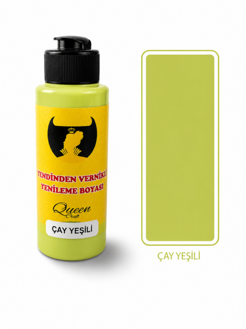 QUEEN CRAFT KENDİNDEN VERNİKLİ BOYA 120 ML-ÇAY YEŞİL