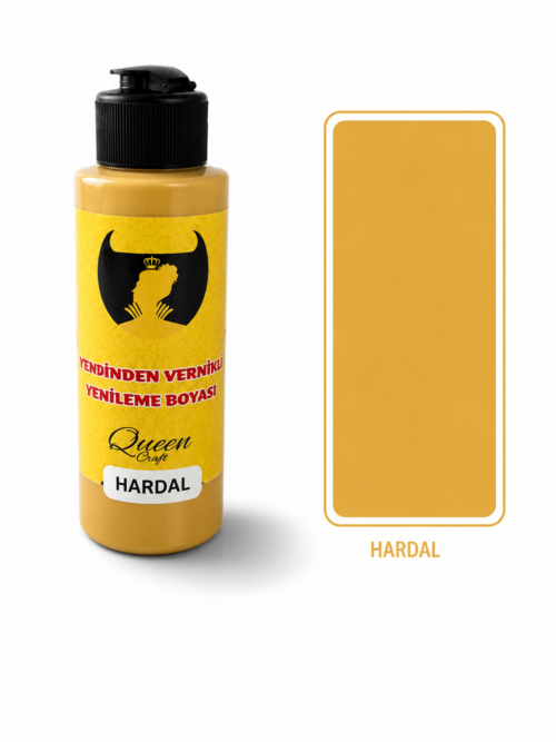 QUEEN CRAFT KENDİNDEN VERNİKLİ BOYA 120 ML-HARDAL