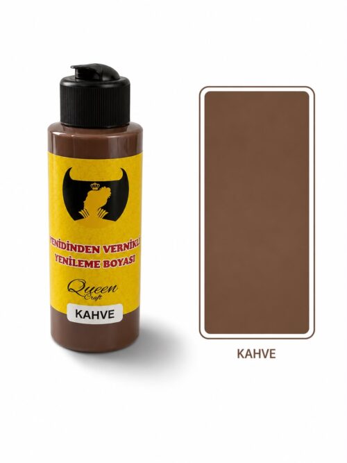 QUEEN CRAFT KENDİNDEN VERNİKLİ BOYA 120 ML-KAHVE