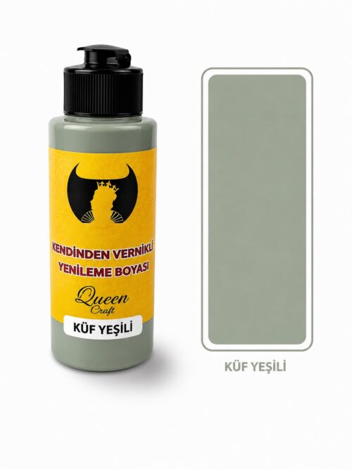 QUEEN CRAFT KENDİNDEN VERNİKLİ BOYA 120 ML-KÜF YEŞİLİ