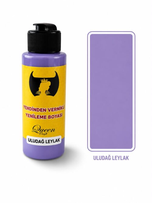 QUEEN CRAFT KENDİNDEN VERNİKLİ BOYA 120 ML-ULUDAĞ LEYLAK